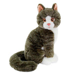 Animals Of The World Oturan Gri Kedi 22 cm Peluş Oyuncak 20888