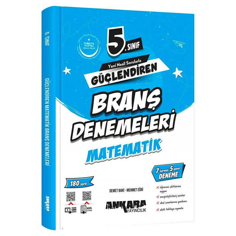 Ankara Yayınları Ortaokul 5. Sınıf Matematik Güçlendiren Branş Denemeleri Test Kitabı
