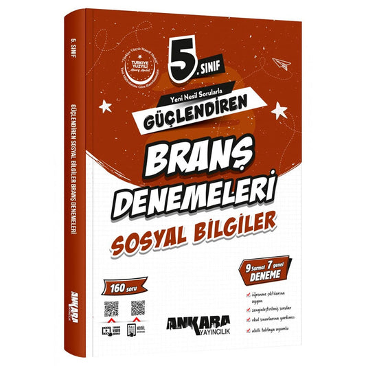 Ankara Yayınları Ortaokul 5. Sınıf Sosyal Bilgiler Güçlendiren Branş Denemeleri Test Kitabı