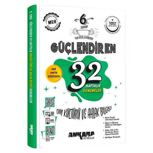Ankara Yayınları 6. Sınıf Güçlendiren 32 Haftalık Din Kültürü Ve Ahlak Bilgisi Kazanım Denemeleri