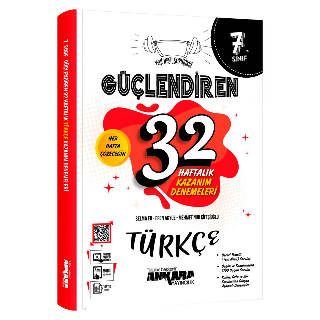 Ankara Yayınları 7. Sınıf 32 Haftalık Güçlendiren Türkçe Kazanım Denemeleri