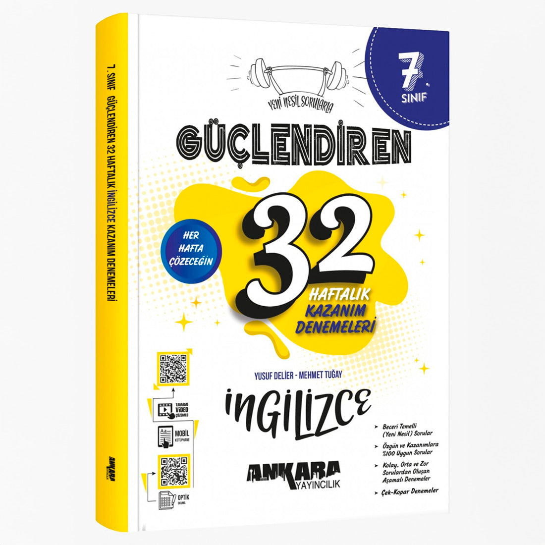 Ankara Yayınları 7. Sınıf Güçlendiren 32 Haftalık İngilizce Kazanım Denemeleri