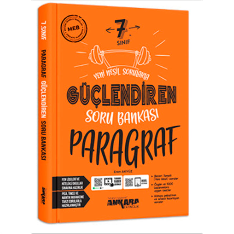 Ankara Yayınları Ortaokul 7. Sınıf Paragraf Güçlendiren Soru Bankası Test Kitabı