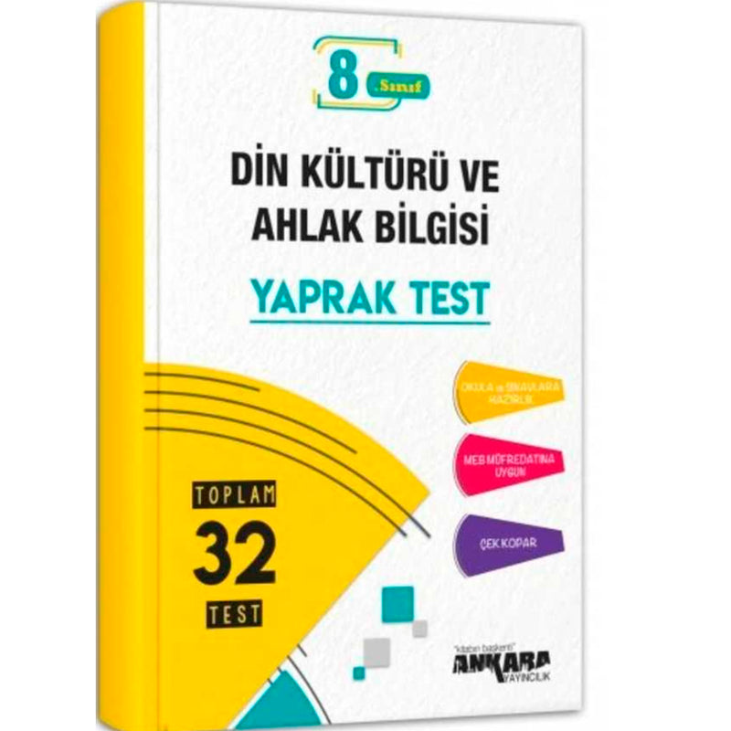 Ankara Yayınları 8. Sınıf Din Kültürü ve Ahlak Bilgisi 32 Yaprak Test