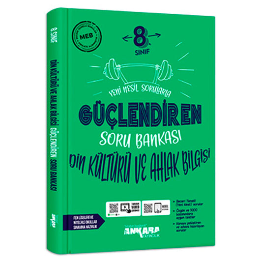 Ankara Yayınları Ortaokul 8. Sınıf Din Kültürü Ve Ahlak Bilgisi Güçlendiren Soru Bankası 2020-2021 Test Kitabı