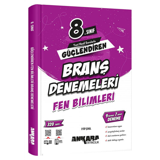 Ankara Yayınları Ortaokul 8. Sınıf Fen Bilimleri Güçlendiren Branş Denemeleri Test Kitabı