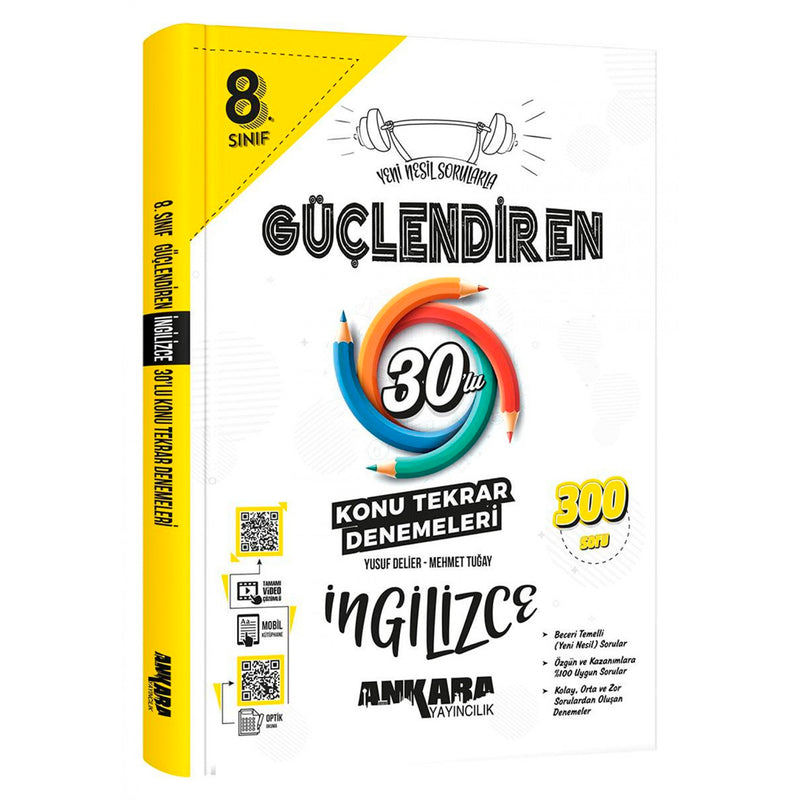 Ankara Yayınları 8.Sınıf Güçlendiren İnglizce 30 Lu Konu Tarama Denemesi