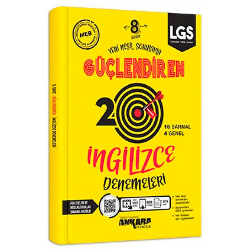 Ankara Yayınları 8. Sınıf İngilizce Güçlendiren 20'li Deneme 2021