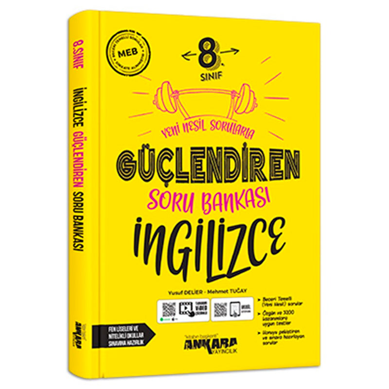 Ankara Yayınları Ortaokul 8. Sınıf İngilizce Güçlendiren Soru Bankası Test Kitabı