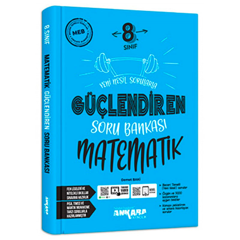 Ankara Yayınları Ortaokul 8. Sınıf Matematik Güçlendiren Soru Bankası Test Kitabı