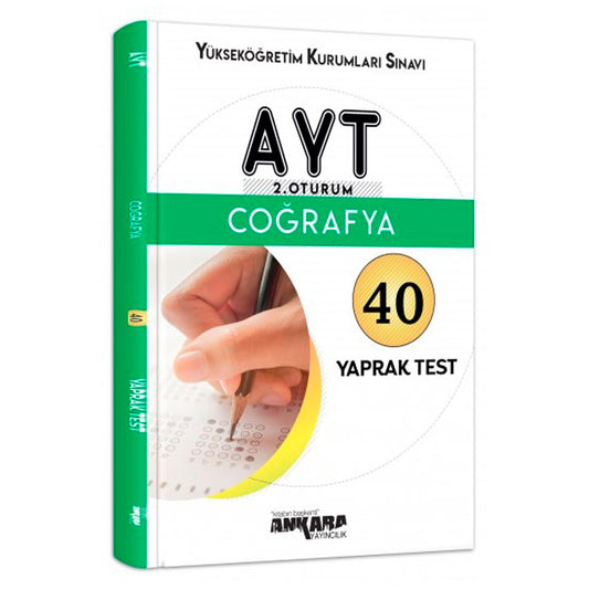 Ankara Yayınları AYT Coğrafya 40 Yaprak Test