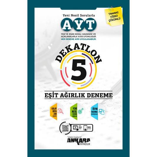 Ankara Yayınları AYT Dekatlon 5 Eşit Ağırlık Deneme