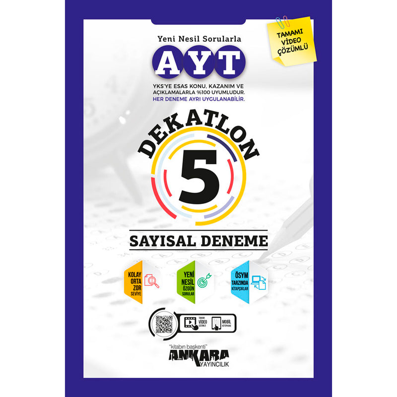 Ankara Yayınları AYT Dekatlon 5 Sayısal Deneme