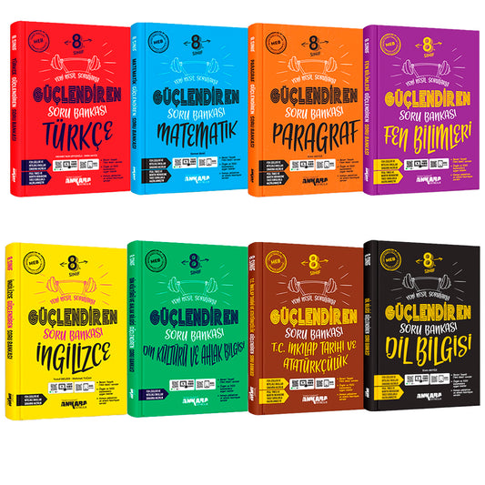 Ankara Yayınları 8. Sınıf Güçlendiren Soru Bankası Seti (8 Kitap)