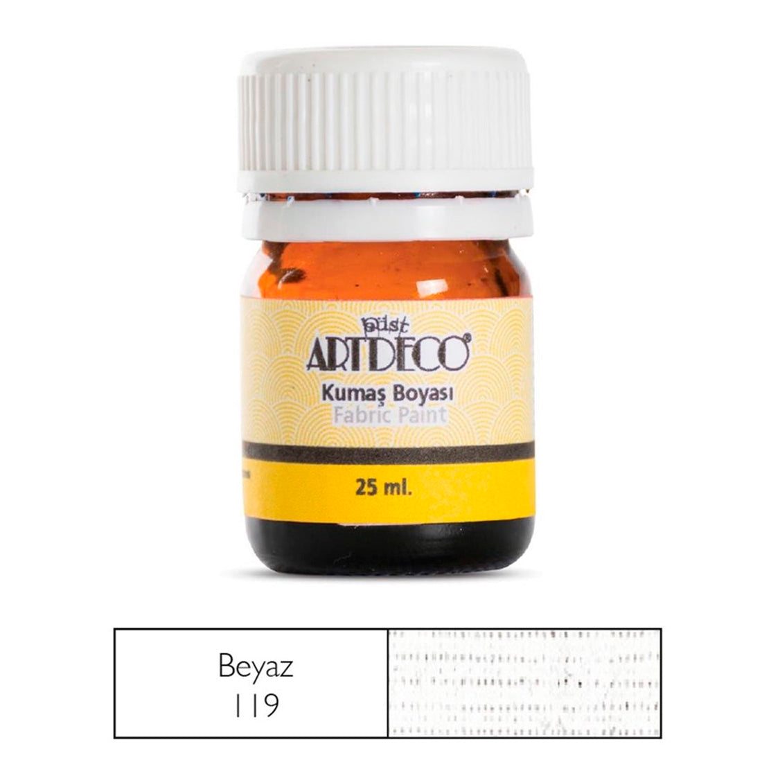Artdeco 25 ml Beyaz Kumaş Boyası - Hobi, Tekstil Boyama ve El Sanatları için