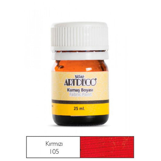 Artdeco 25 ml Kırmızı Kumaş Boyası - Tekstil Hobi ve El Sanatları Boyası