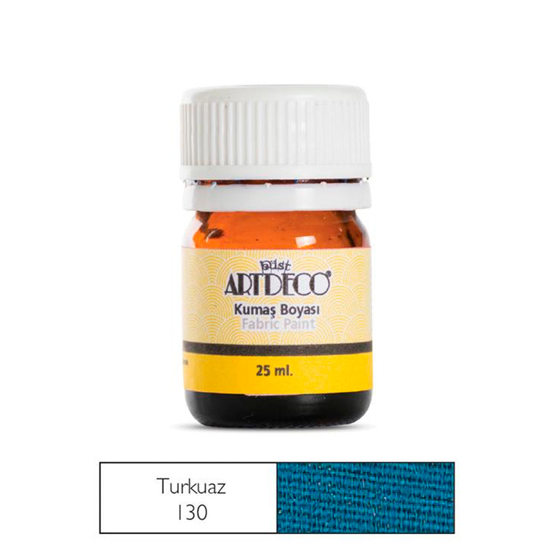 Artdeco 25 ml Turkuaz Kumaş Boyası - Kumaş Boyama, Tekstil ve Hobi Boyası