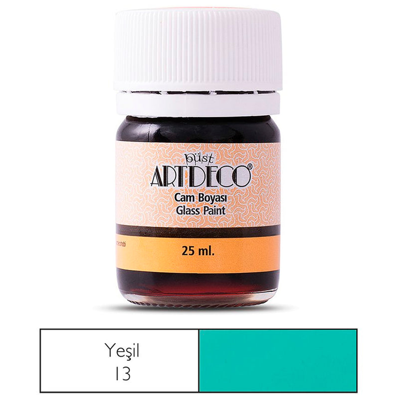 Artdeco 25 ml Yeşil Cam Boyası - Hobi, Dekorasyon ve El Sanatları Boyası