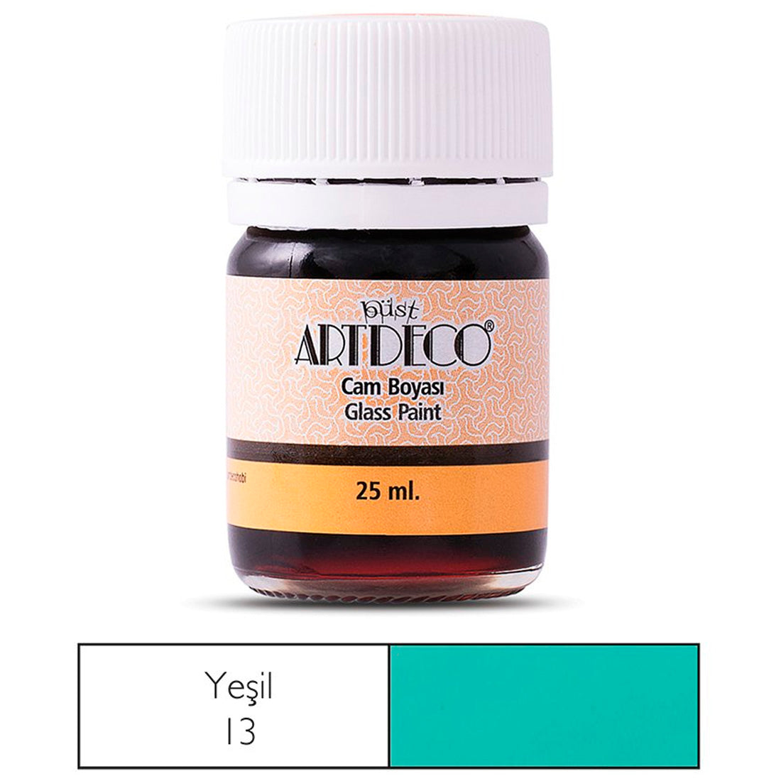 Artdeco 25 ml Yeşil Cam Boyası - Hobi, Dekorasyon ve El Sanatları Boyası