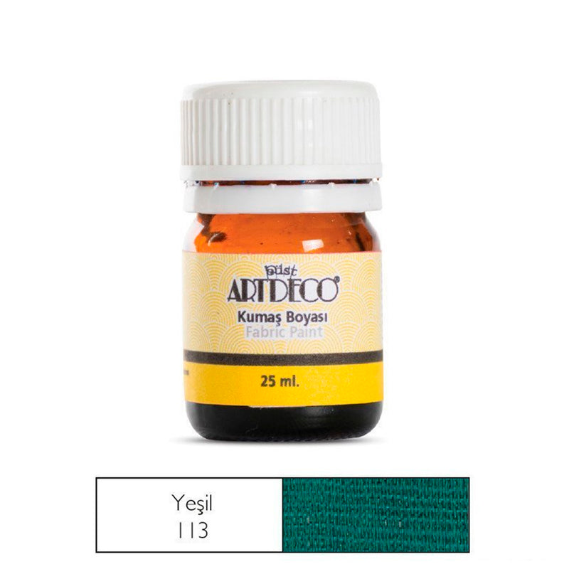 Artdeco 25 ml Yeşil Kumaş Boyası - Tekstil, Hobi ve El Sanatları Boyası