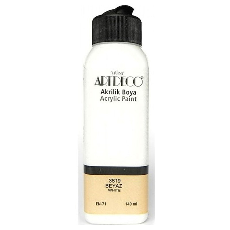 Artdeco Beyaz 140ml Akrilik Boya - Sanatçı ve Hobi Resim Boyası