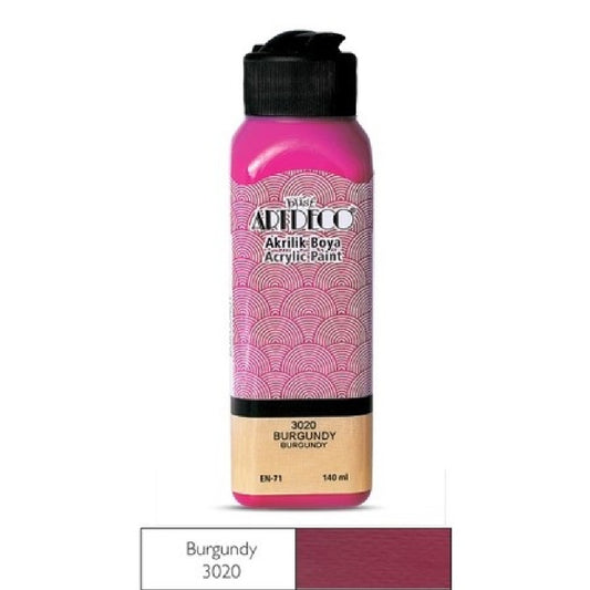 Artdeco Bordo 140ml Akrilik Boya - Tuval, Sanat ve Hobi Boyası