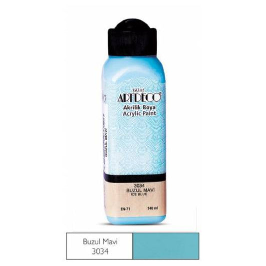 Artdeco Buzul Mavi 140ml Akrilik Boya - Sanat, Resim ve Hobi İçin