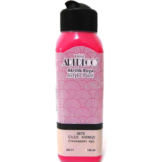 Artdeco Çilek Kırmızı 140ml Akrilik Boya - Sanatsal Resim ve Hobi Boyası