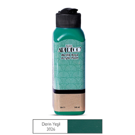 Artdeco Derin Yeşil 140ml Akrilik Boya - Sanatsal Resim, Hobi ve Tuval Boyası
