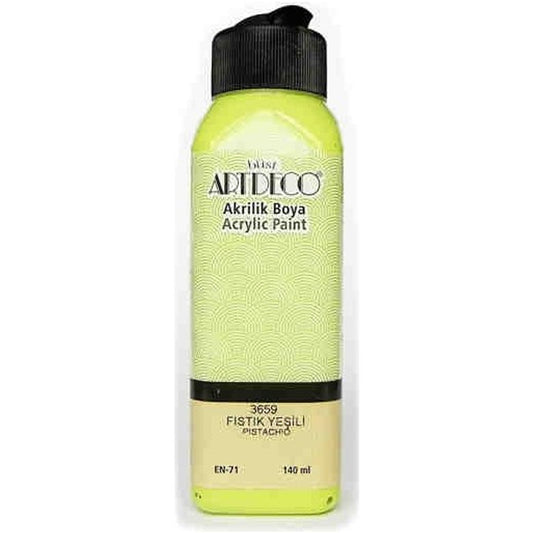Artdeco Fıstık Yeşili 140ml Akrilik Boya - Sanatsal Resim, Hobi ve Tuval Boyası