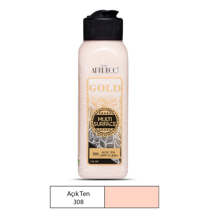 Artdeco Gold Multi-Surface 140 Ml. Açık Ten Akrilik Boya - Sanat, Hobi ve El Sanatları Boyası