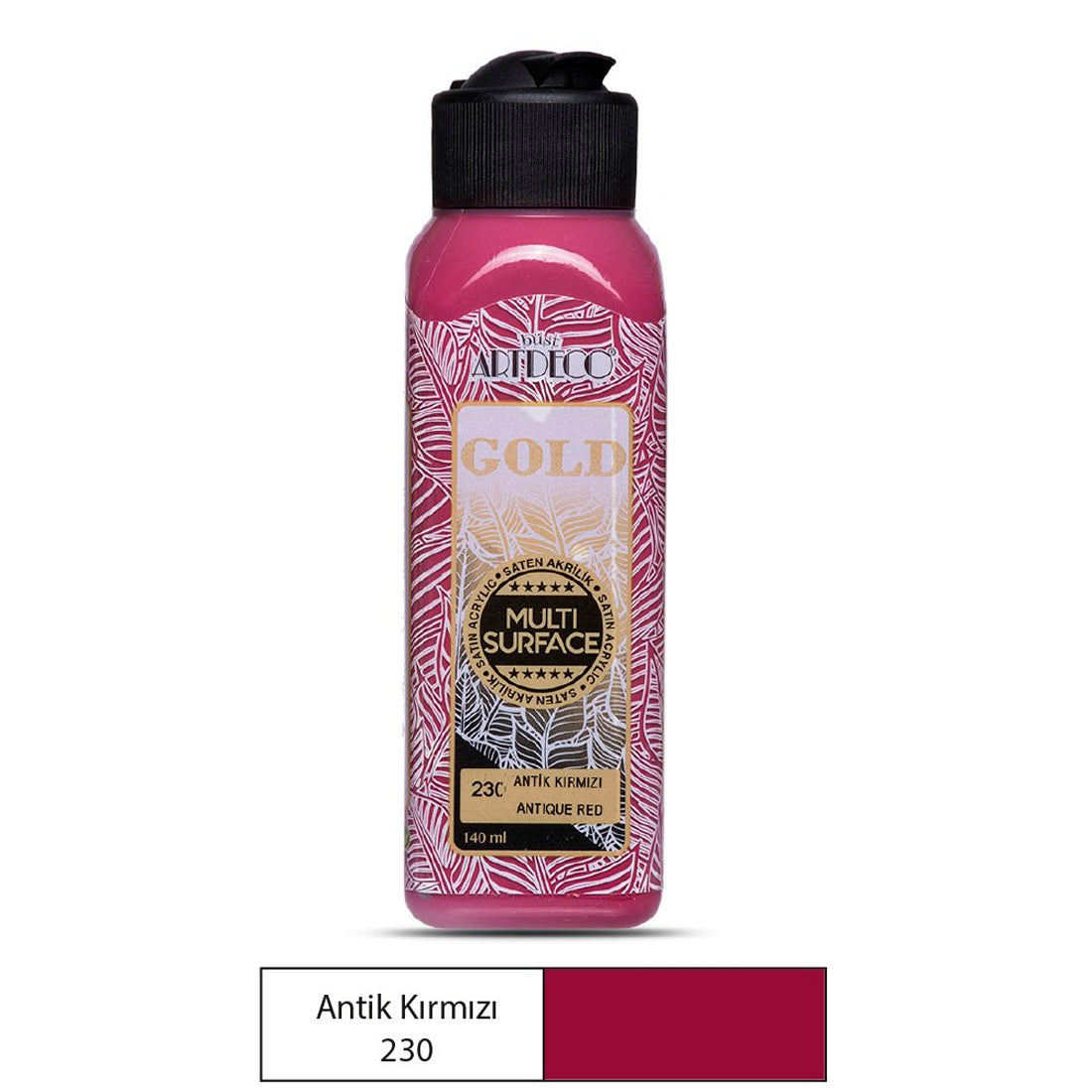Artdeco Gold Multi-Surface 140 Ml. Antik Kırmızı Akrilik Boya - Hobi ve Sanatsal Boya