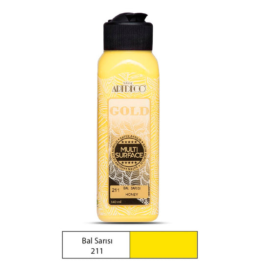 Artdeco Gold Multi-Surface 140 Ml. Bal Sarısı Akrilik Boya - Hobi, Tuval ve Sanatsal Boya