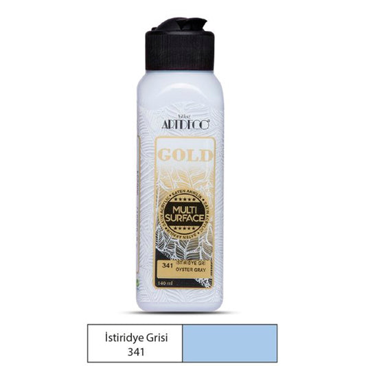 Artdeco Gold Çok Yüzeyli 140 Ml. İstiridye Grisi Akrilik Boya - Sanatsal ve Hobi Boyası