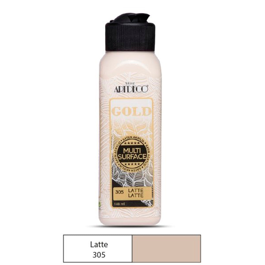 Artdeco Gold Çok Yüzeyli 140 Ml. Latte Akrilik Boya - Hobi, Tuval ve Sanatsal Resim Boyası