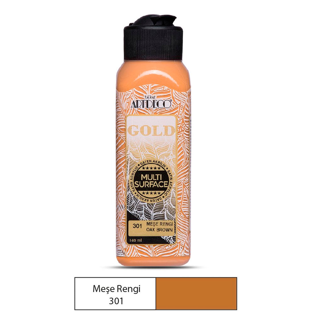 Artdeco Gold Multi Surface 140 Ml. Meşe Rengi Akrilik Boya - Çok Yüzeyli Sanatsal Hobi Boyası
