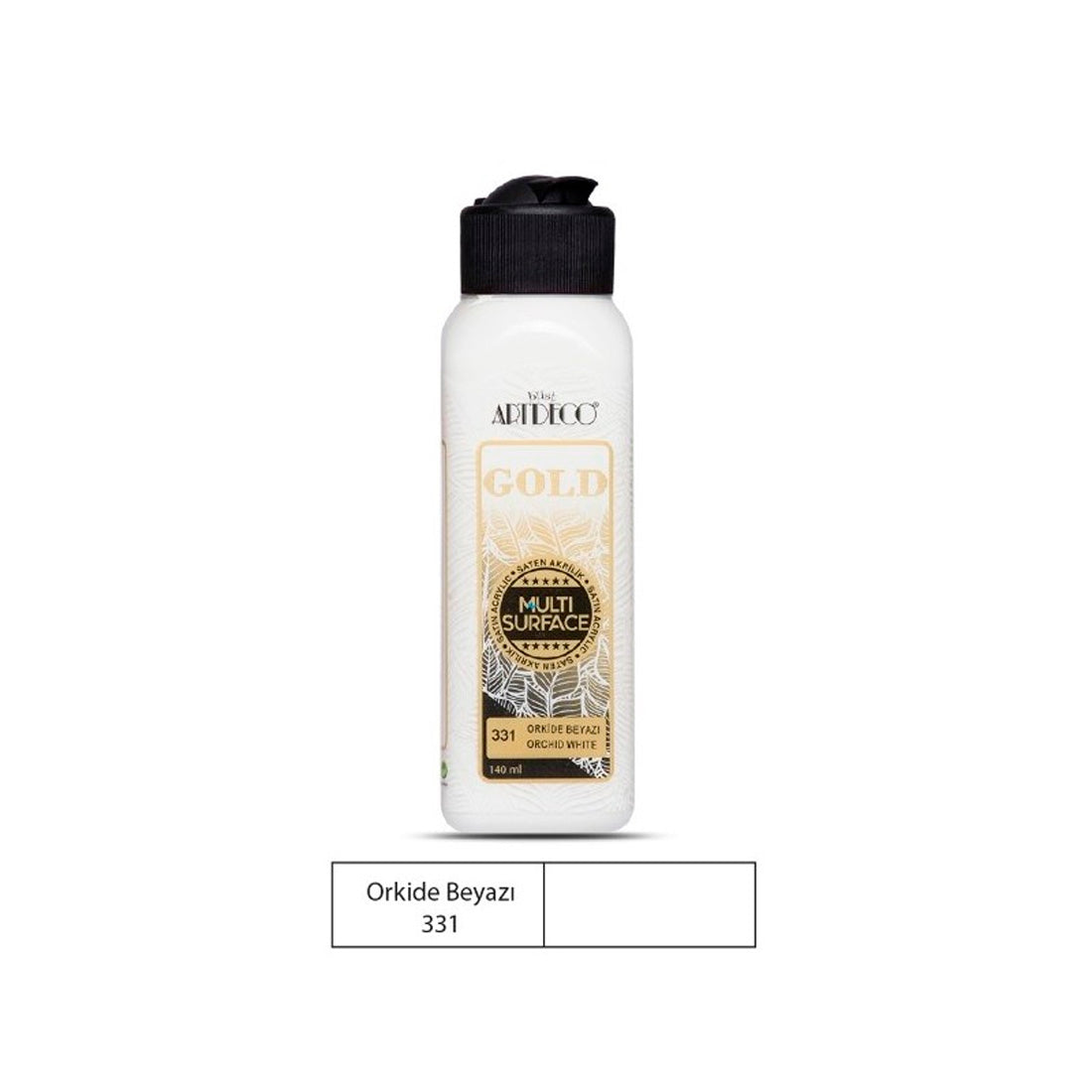 Artdeco Gold Multi-Surface 140 Ml. Orkide Beyazı Akrilik Boya - Sanatsal Hobi, Tuval ve Dekorasyon Boyası
