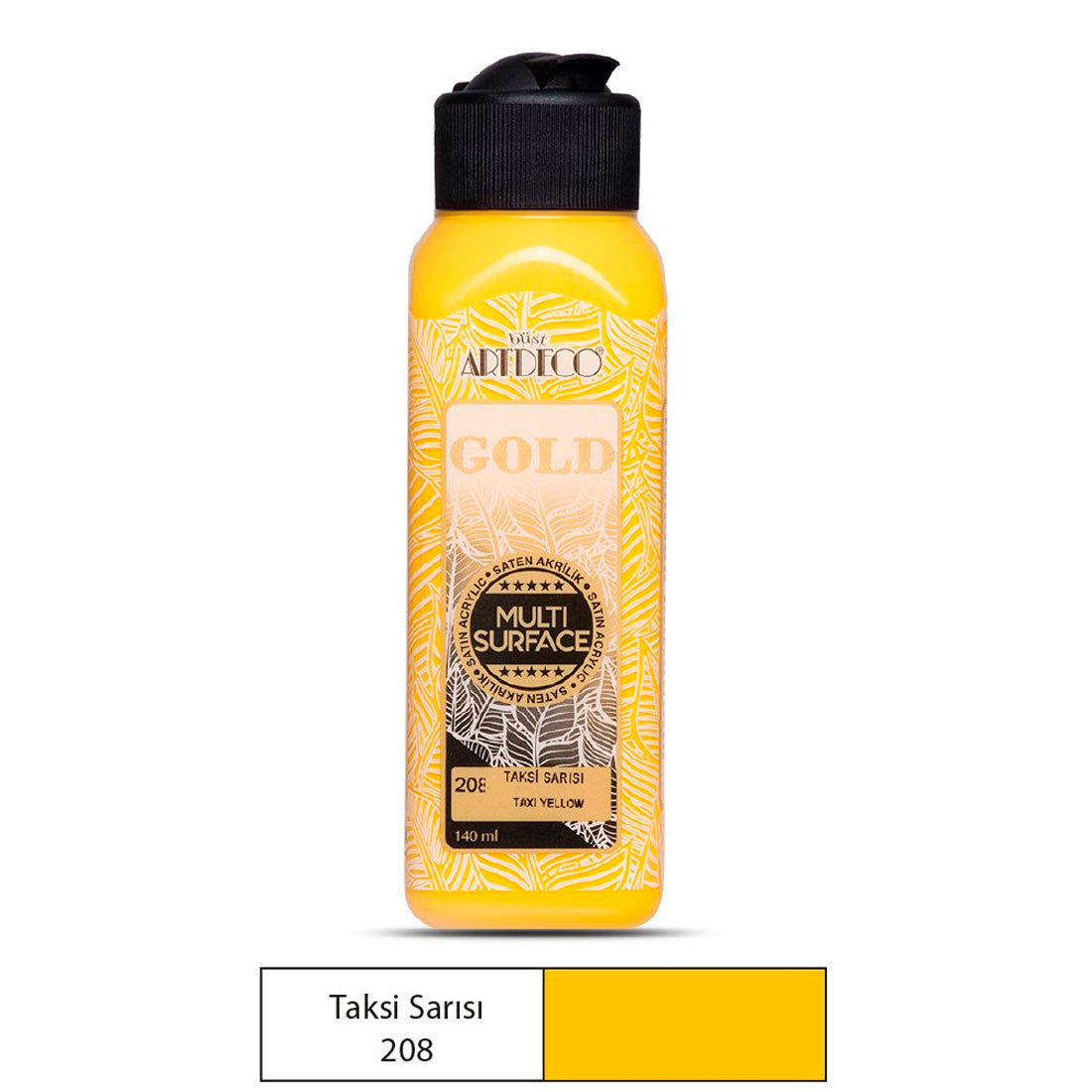 Artdeco Gold Multi-Surface 140 Ml. Taksi Sarısı Akrilik Boya - Sanatsal Hobi ve Tuval Boyası