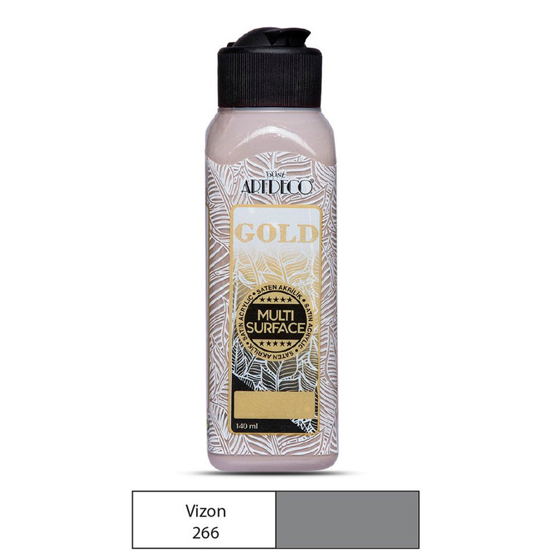 Artdeco Gold Çok Yüzeyli 140 Ml. Vizon Akrilik Boya - Sanatsal Hobi ve Tuval Boyası