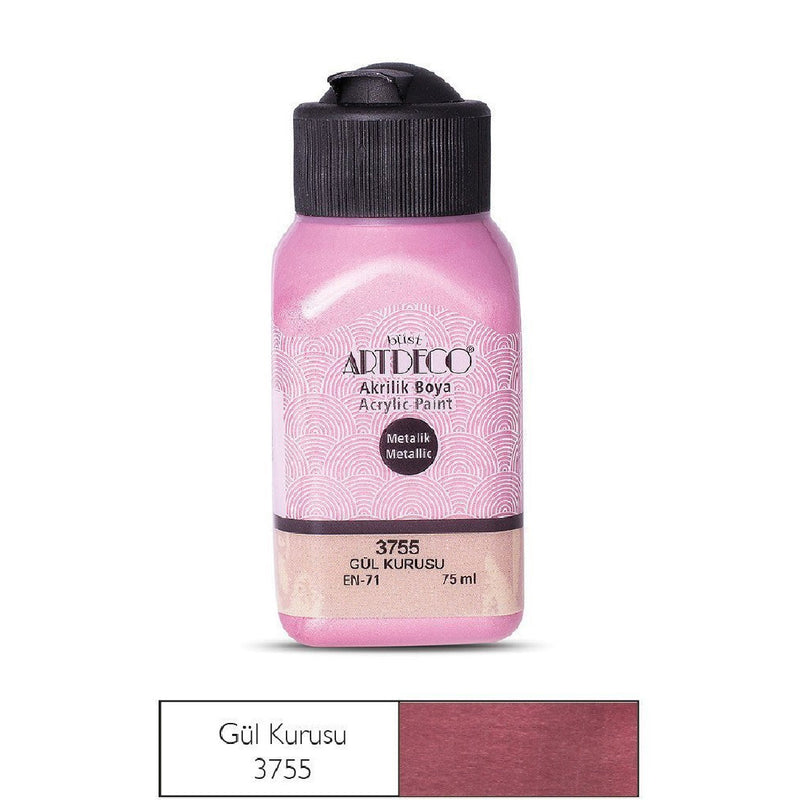 Artdeco Gül Kurusu 75ml Metalik Akrilik Boya - Sanat, Resim ve Hobi Boyası