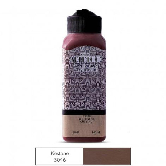 Artdeco Kestane 140ml Akrilik Boya - Sanatsal Resim ve Hobi Boyası