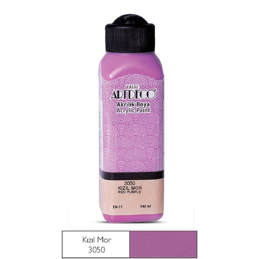 Artdeco Kızıl Mor 140ml Akrilik Boya - Sanatsal Resim ve Hobi Boyası