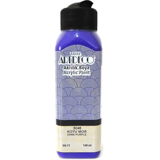 Artdeco Koyu Mor 140ml Akrilik Boya - Sanatsal Resim ve Tuval Boyası