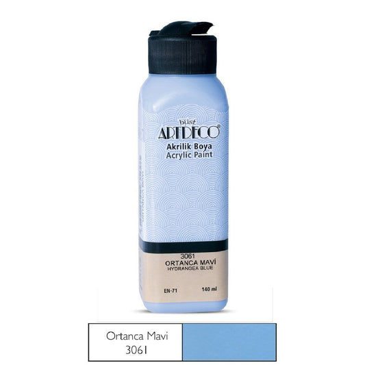 Artdeco Ortanca Mavi 140ml Akrilik Boya - Sanat, Resim ve Hobi Boyası