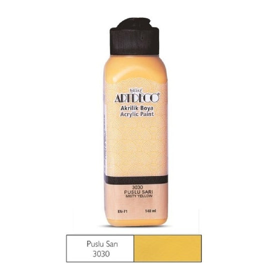 Artdeco Puslu Sarı 140ml Akrilik Boya - Sanat, Resim ve Hobi Boyası