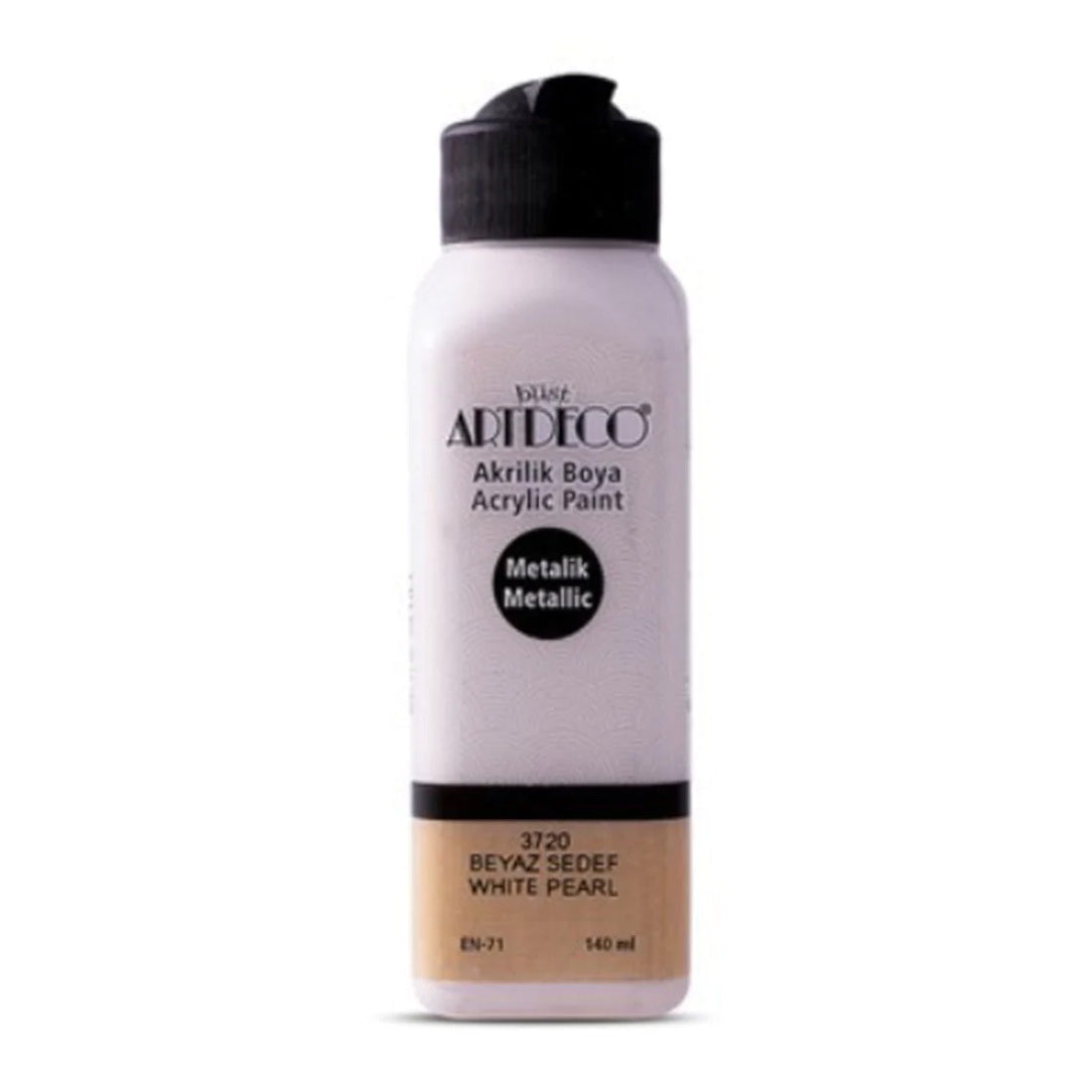 Artdeco Sedef Beyaz 140ml Metalik Akrilik Boya - Sanatsal Resim ve Hobi Boyası
