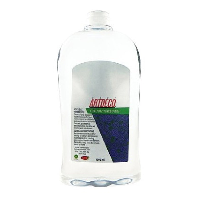Artdeco Terebentin Kokusuz 1000ml - Yağlı Boya İnceltici ve Fırça Temizleyici Sanat Malzemesi