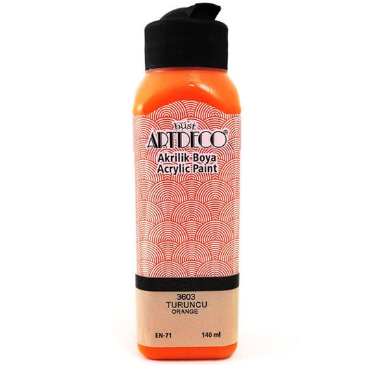 Artdeco Turuncu 140ml Akrilik Boya - Sanatsal Resim ve Hobi Boyası