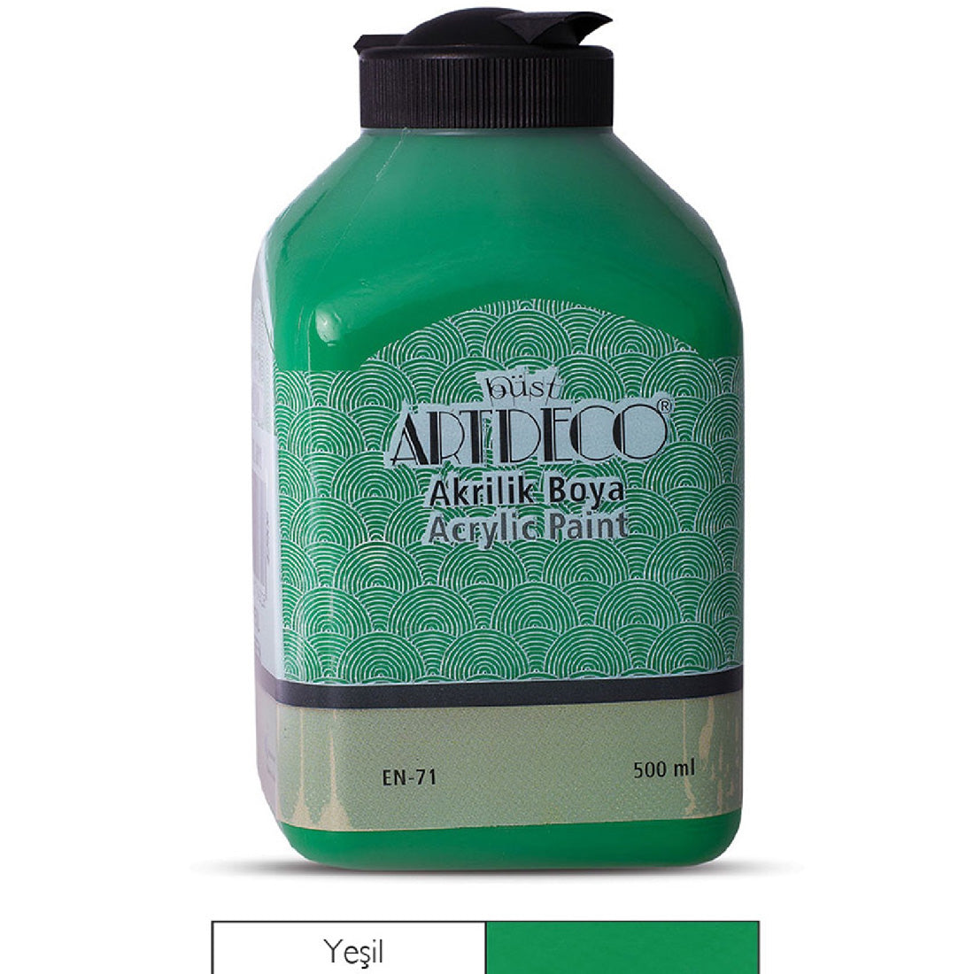 Artdeco Yeşil 500 ml Akrilik Boya - Sanat, Hobi ve Tuval Resim Boyası