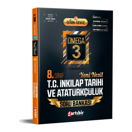 Artı Bir Yayınları 8. Sınıf Çetin Ceviz Omega İnkilap Soru Bankası